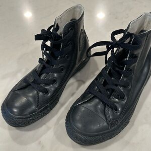 🖤Kids All Black Water Proof High top Converse🖤